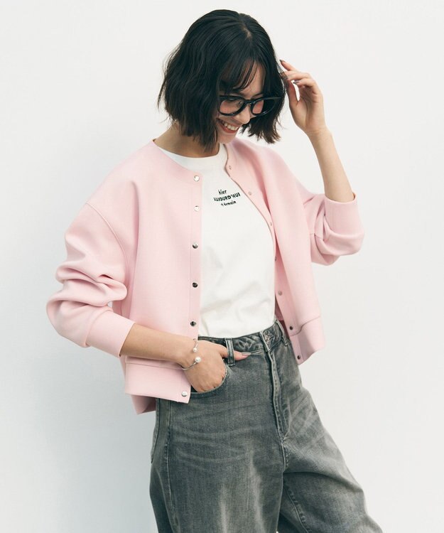 UNFILO BEAUTY FORM-T cotton ロゴ フレンチスリーブ Tシャツ オフ②