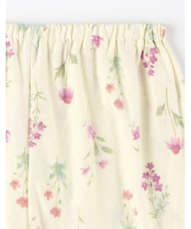 Wing パジャマ 長袖 長ズボン 綿混(本体) ジャカード天竺素材 レディース EP8073 ウイング／ワコール クリーム