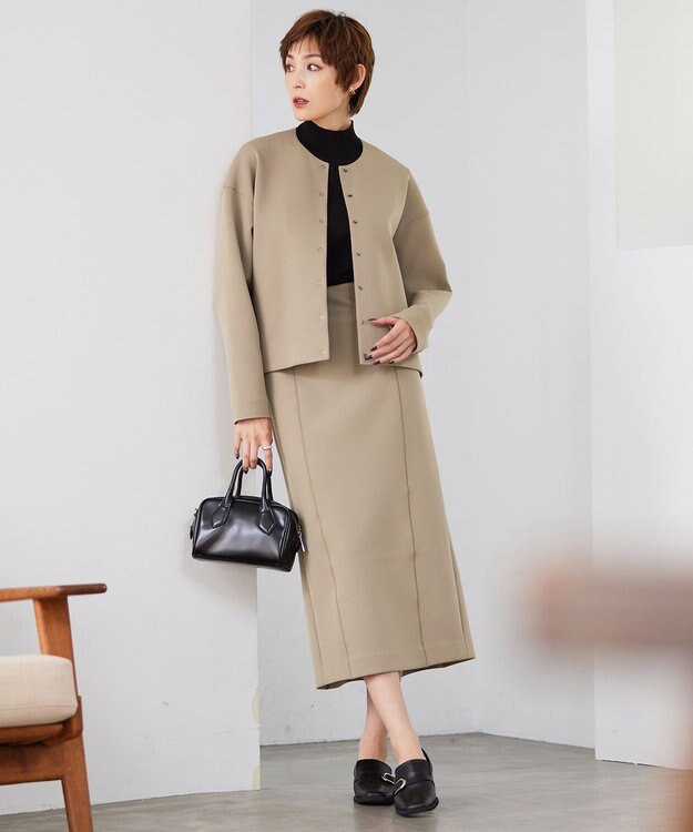 ICB 【WEB限定カラーあり・洗える】 ヘヴィダンボール カーディガン ライトモカ系