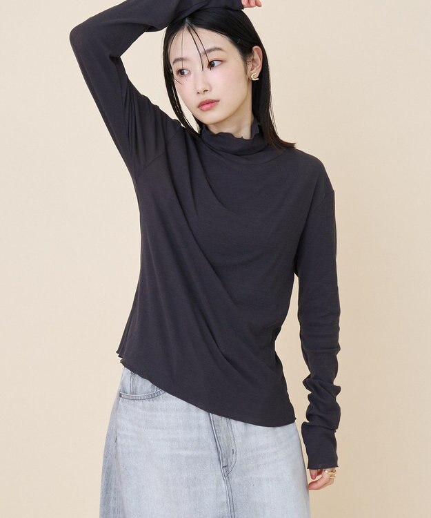 AMERICAN HOLIC シアーハイネックインナー Charcoal Gray