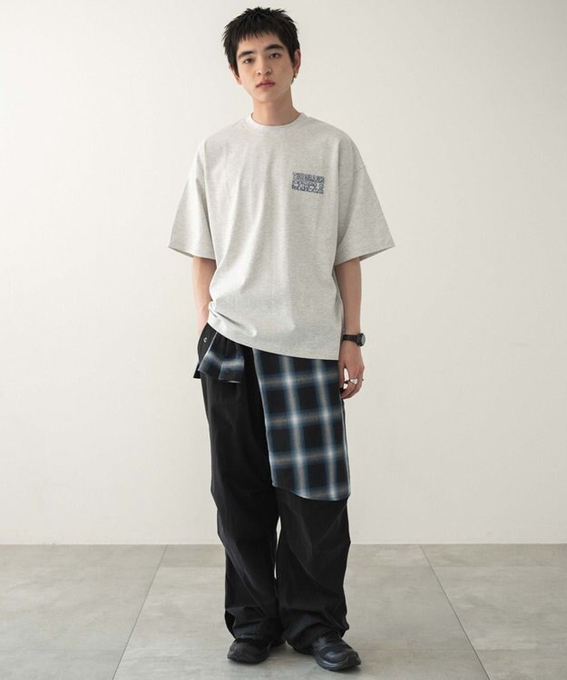 WEGO 【ユニセックス着用ITEM/MLサイズ展開】別注NEWJACKグラフィックT（SS） アッシュグレー