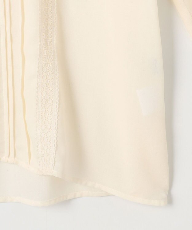 組曲 L 【洗える】シフォンツイルレース ブラウス アイボリー系