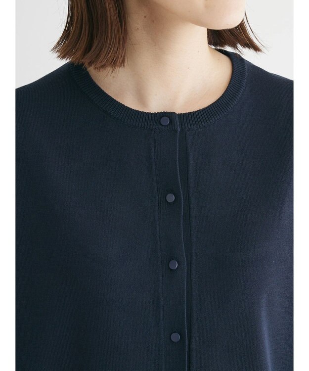 Green Parks 洗える　クルーネックカーディガン Light Gray