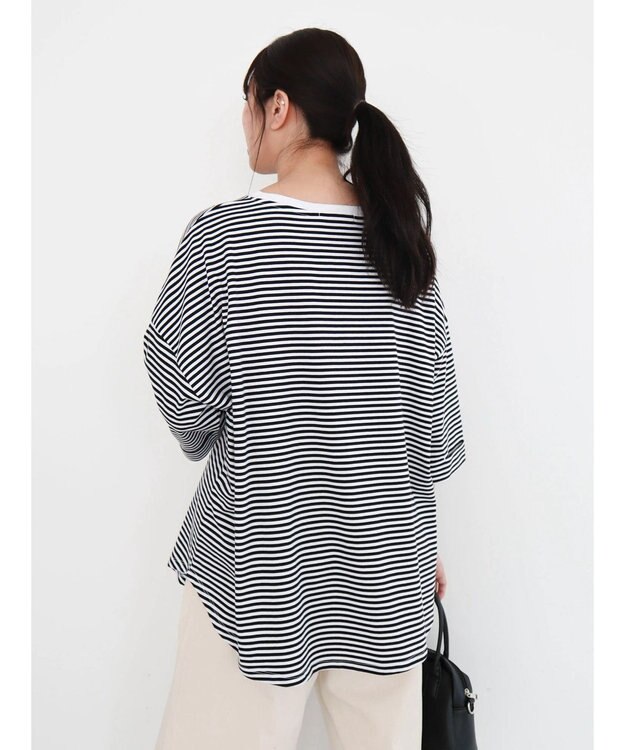 Green Parks インド綿 BIGサイズブロックロゴ半袖プルオーバー Border