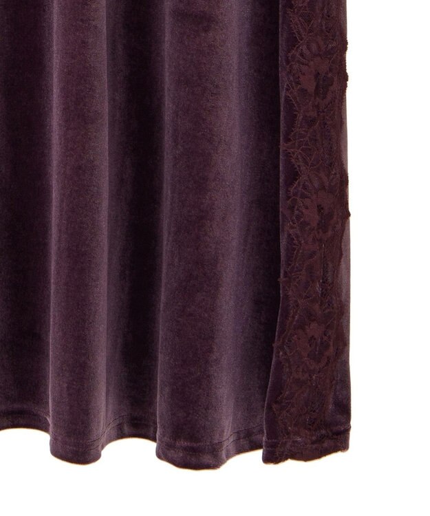 CRAFT STANDARD BOUTIQUE ベロアレース付きキャミワンピース Bordeaux