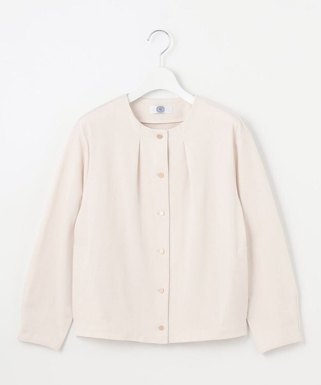 J.PRESS LADIES ハイゲージポンチ カーディガン ライトベージュ系