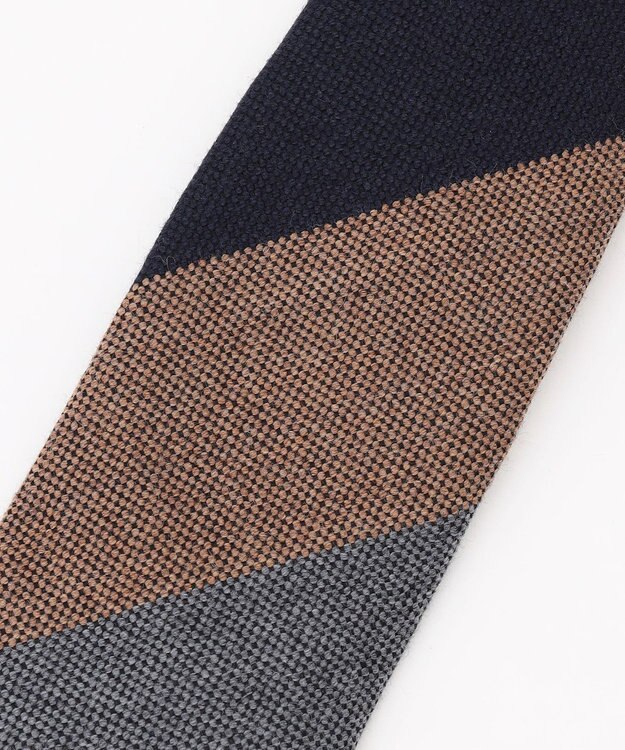 JOSEPH ABBOUD 【イタリア素材・日本製】ワイドレジメンタル ネクタイ ネイビー系2