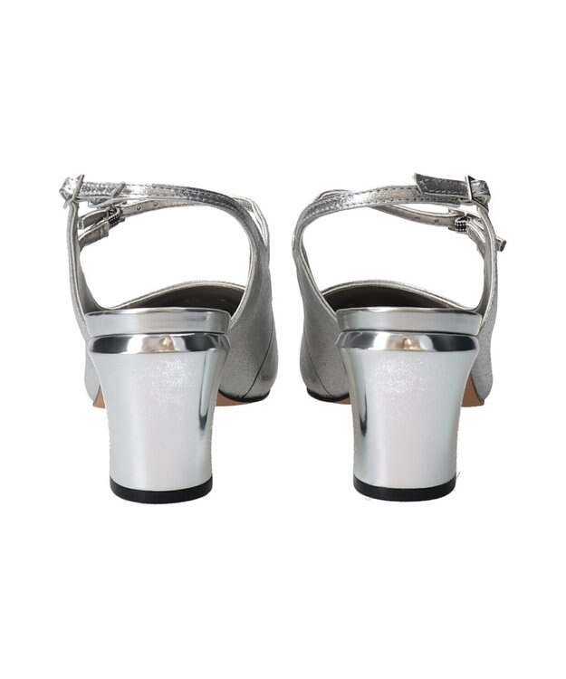 INTER-CHAUSSURES 【CARRANO】ワンストラップバックバンドパンプス シルバー