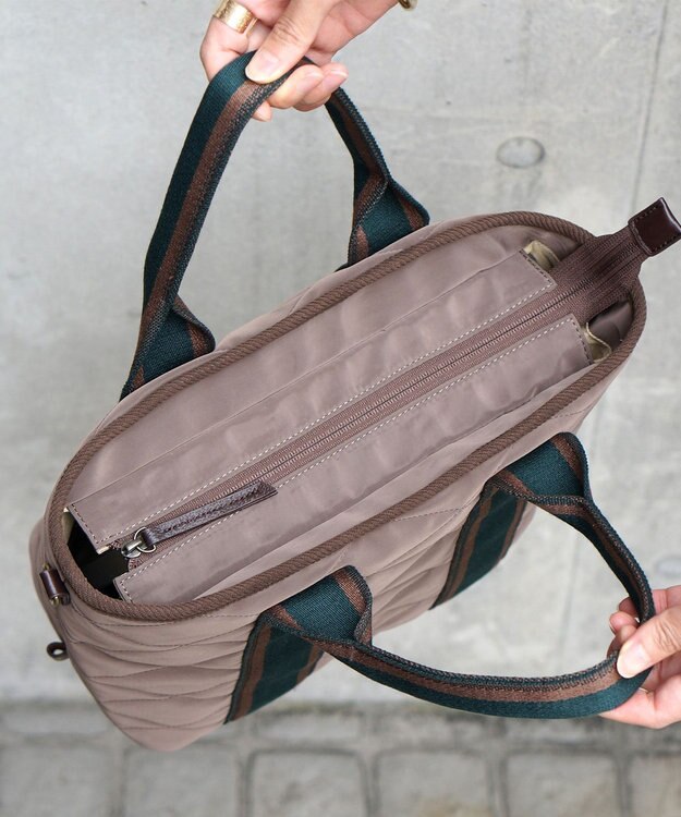 FOLNA RD ダイヤキルティング 2WAYトートバッグ グレー