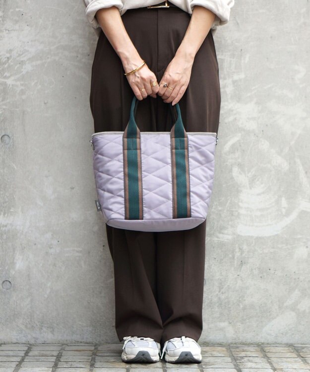 FOLNA RD ダイヤキルティング 2WAYトートバッグ グレー