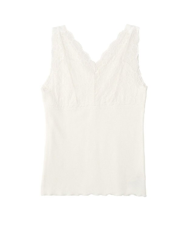 earth music&ecology 前後２ＷＡＹレースタンクトップ Ivory