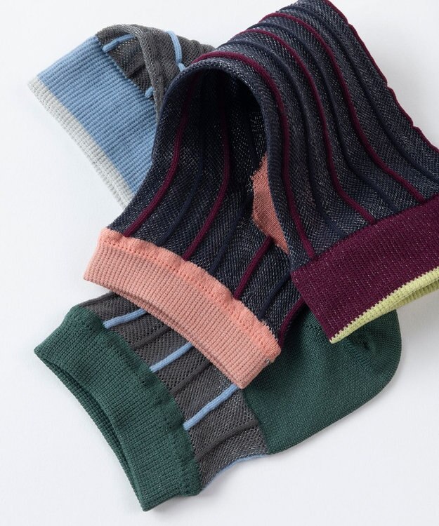 TRICOTE ストライプ柄シアートレンカ 28WINE