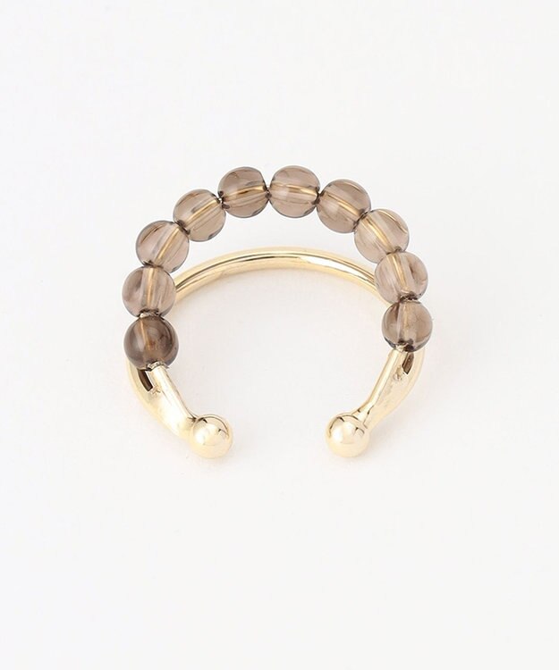 J.PRESS LADIES 【WEB限定】2way 天然石 イヤカフ リング ブラウン系