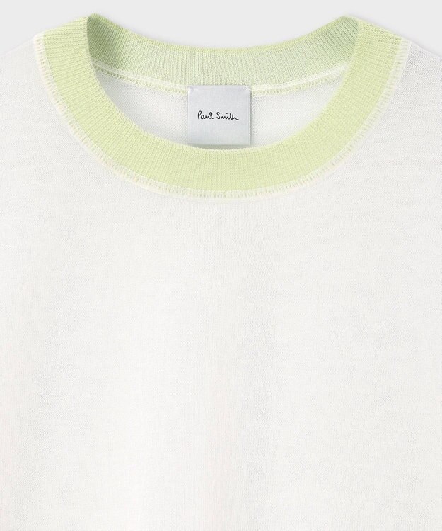 Paul Smith 【洗える】シアー 半袖 ニット ホワイト