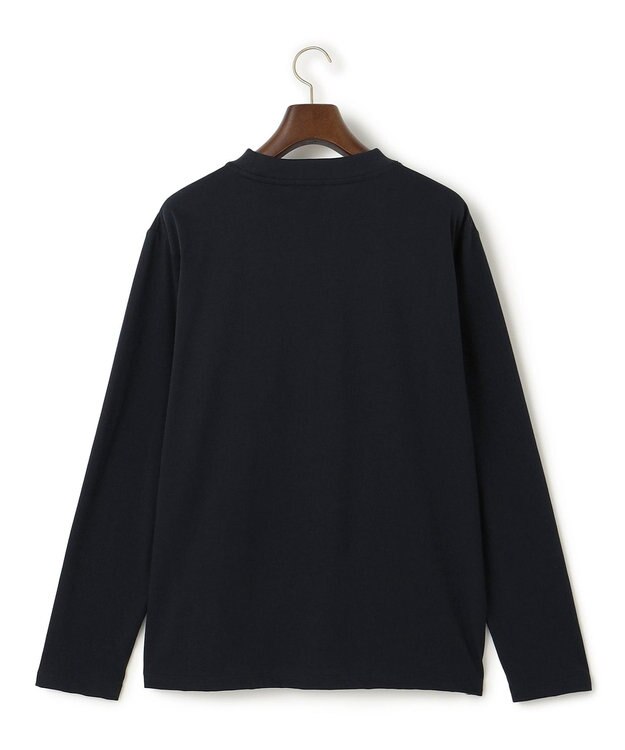 J.PRESS MEN ヴァーティカルケーブル ロングスリーブTシャツ ネイビー系