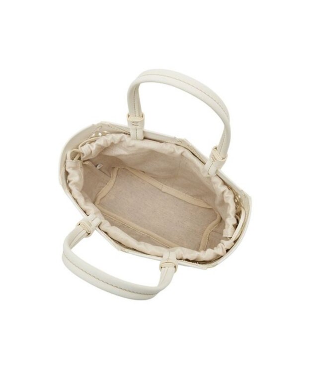 genten サスカットバスケット手提げバッグ＜S＞ シロ