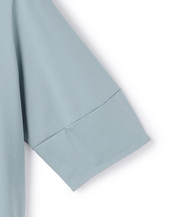 ICB L シャツジーナプレーディング ランタンスリーブカットソー プルシアンブルー