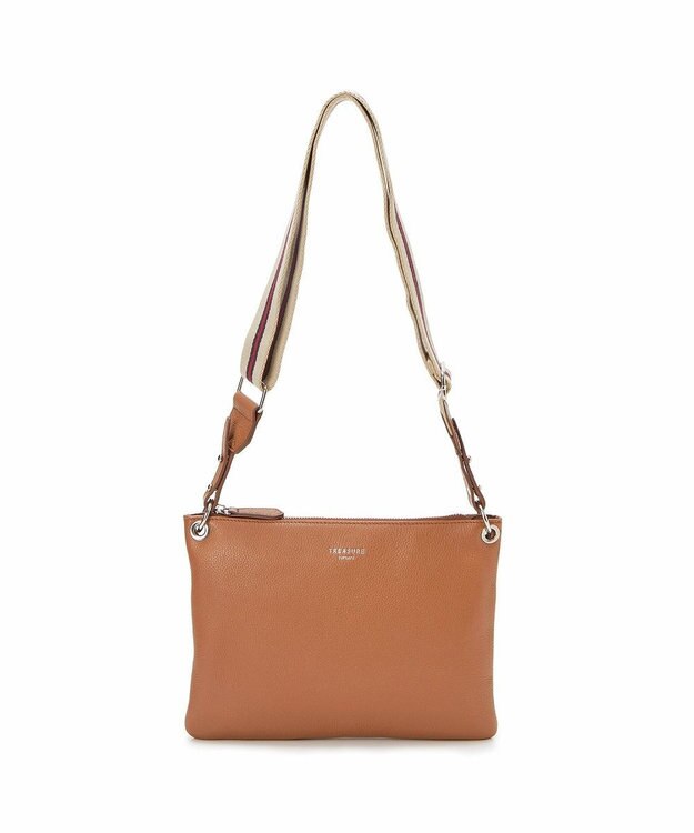 TOPKAPI 【TREASURE TOPKAPI】ストライプベルト・レザー2wayショルダーバッグ キャメル