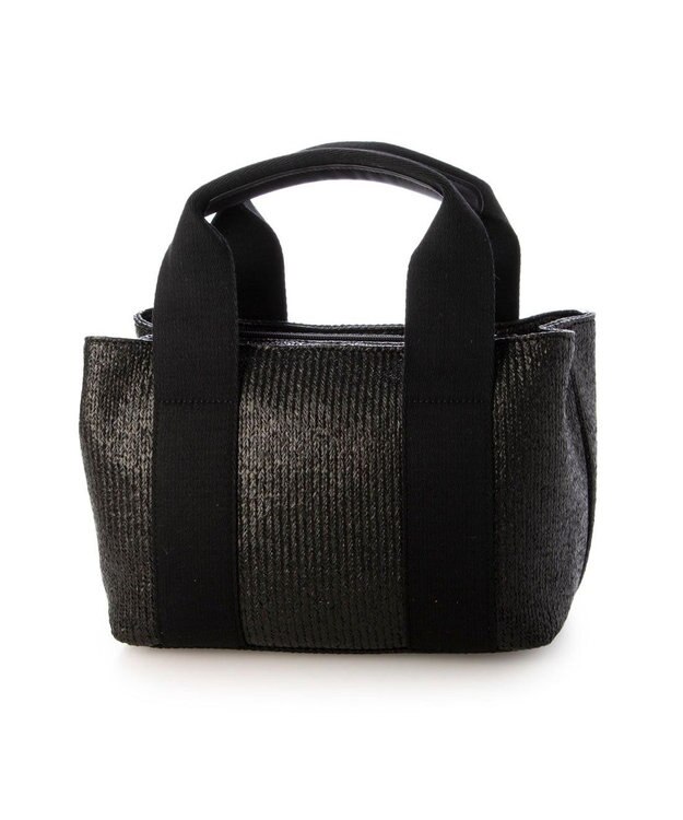 UNBILLION カシュカシュ cachecache / 雑材風テープハンドルパーテーショントート ブラック