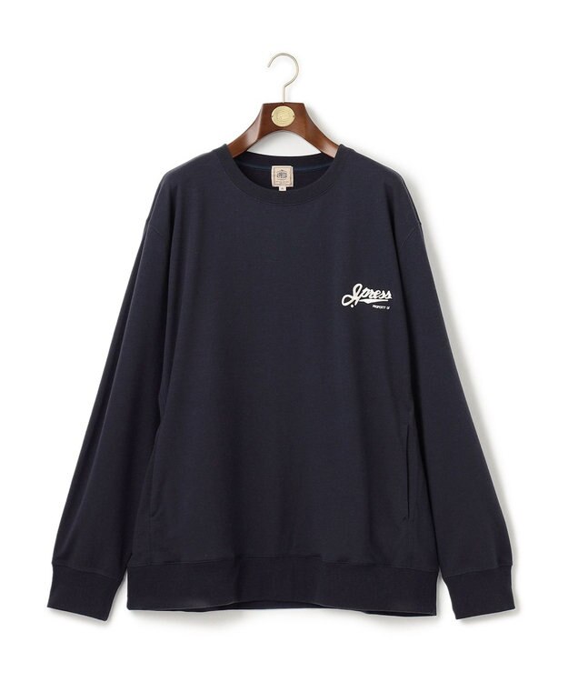 J.PRESS MEN 【KING SIZE】インレージャージー ロゴトレーナー ネイビー系