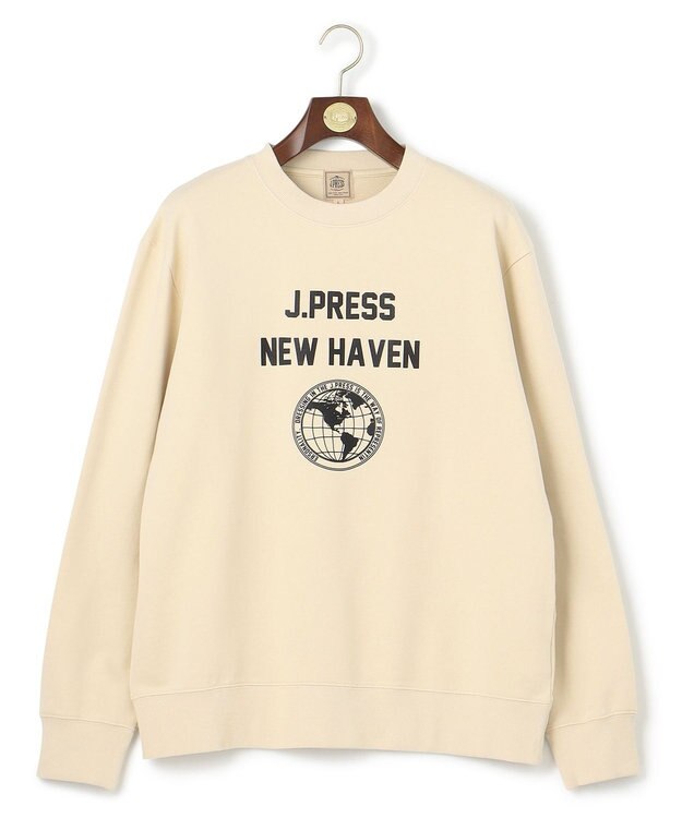 J.PRESS MEN 【WEB・一部店舗限定】フロントプリントスウェット ベージュ系