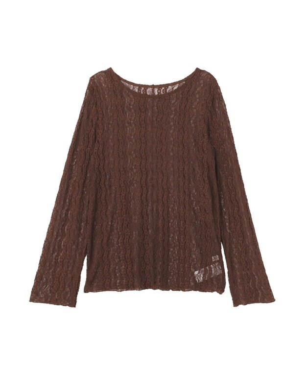 earth music&ecology レースプルオーバー Brown