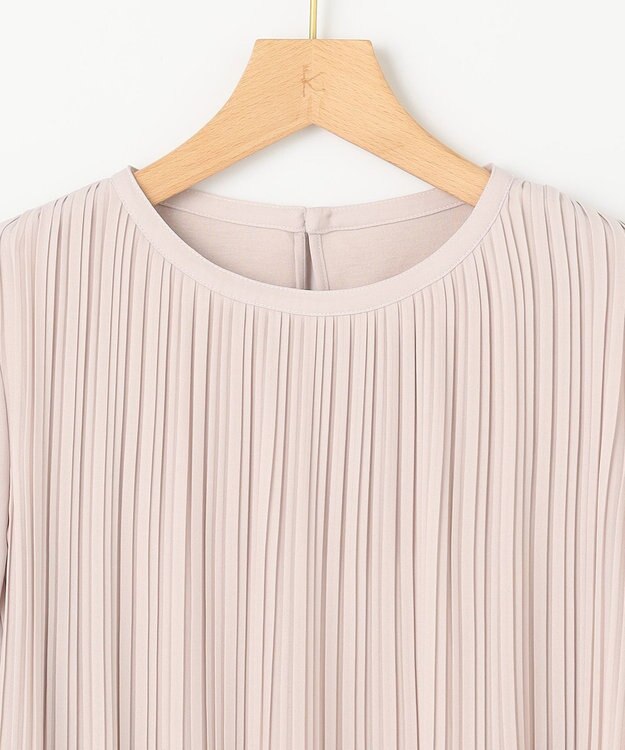 組曲 S 【WEB限定】ジョーゼットシフォンプリーツ ブラウス ピンクベージュ系