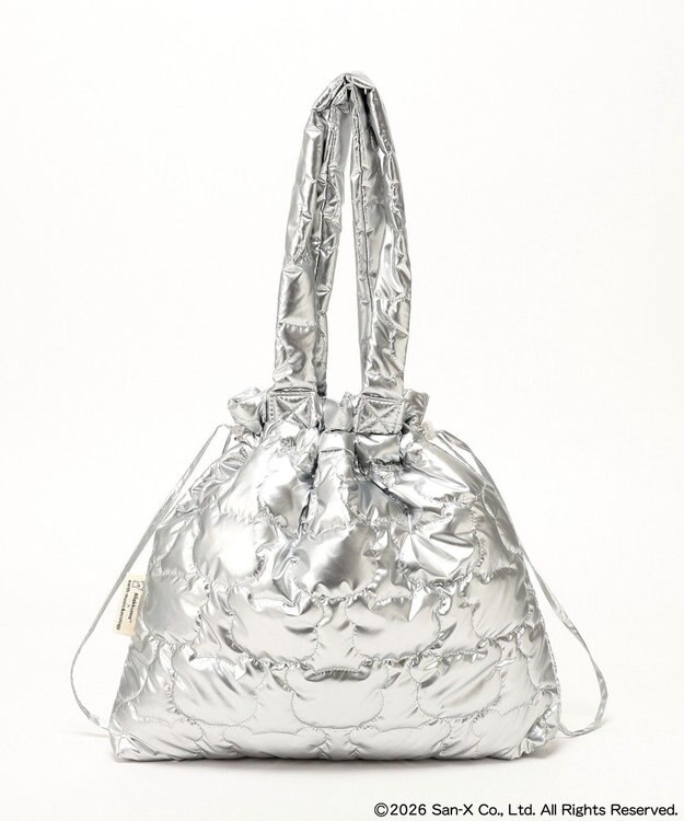 earth music&ecology 【予約】リラックマ×earth シルエットキルトトートバッグ シルバー