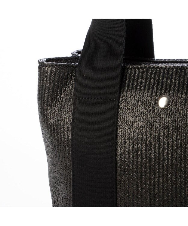 UNBILLION カシュカシュ cachecache / 雑材風テープハンドルパーテーショントート ブラック