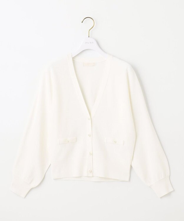 ANY SIS 【洗える】パール調ポイント カーディガン オフホワイト