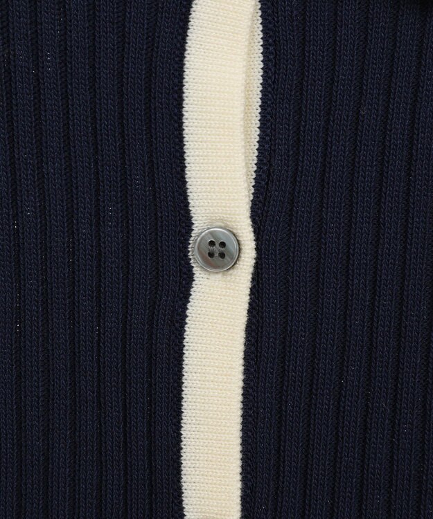 earth music&ecology 【予約】リブニットカーディガン ネイビー