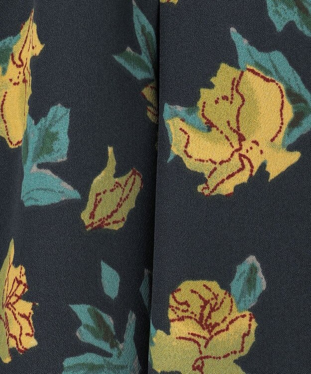 組曲 カッティングローズプリント ワンピース イエロー系5