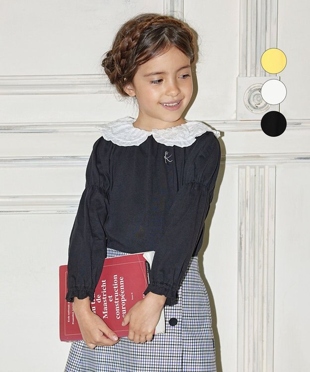  【110-140cm】ビッグカラー ブラウス