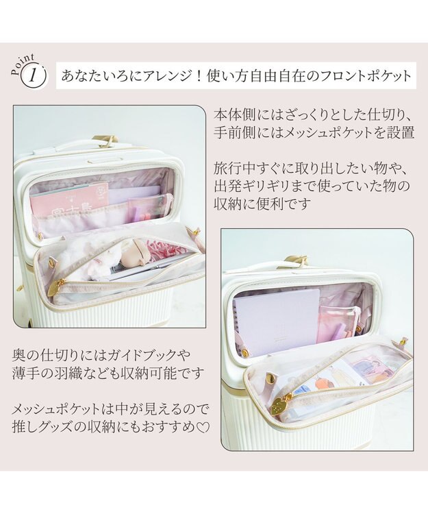 ACE BAGS & LUGGAGE Jewelna Rose コゼット・スーツケース 機内持ち込みサイズ 33L 05541 ホワイト
