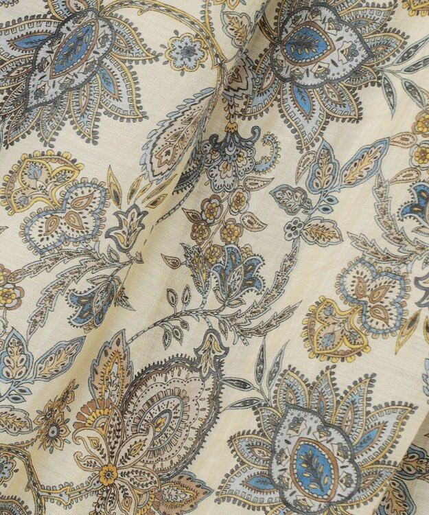 23区 S 【先行予約】Ericaキャラコ ペイズリープリント フレア スカート アイボリー系