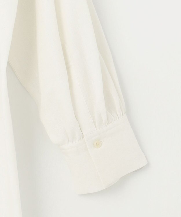 UNFILO 【GISELe 6月号掲載/洗える】リネンレーヨンバンドカラーシャツ オフ