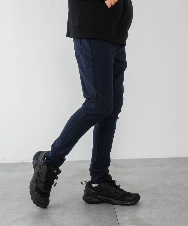 WEGO 【新色ブラックソノタは接触冷感/ユニセックス着用ITEM/ストレッチ/SMLXLサイズ展開】スキニーパンツ ネイビー