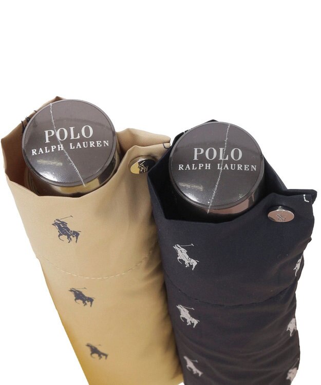 MOONBAT 【WEB限定】POLO RALPH LAUREN（ポロ ラルフローレン） 折りたたみ傘 ポロポニー プリント ネイビーブルー