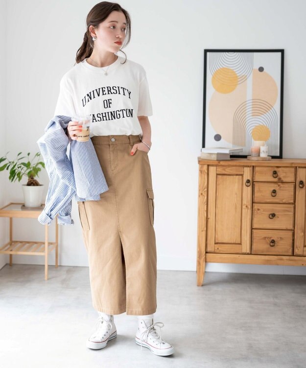 WEGO 【新色追加/手洗い可/綿100%/MLXLサイズ】クルーネックプリントTシャツ 柄1