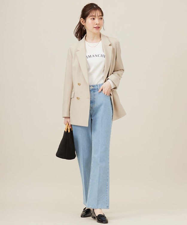 ANY SIS 【洗える】褒めらレディテーラード ジャケット ライトベージュ