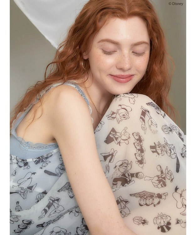 AMERICAN HOLIC 総柄シアーキャミワンピース／Ｄｉｓｎｅｙ Ivory