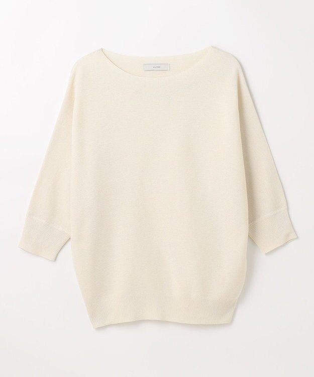 ANY L 【洗濯機可/アンチピリング/UVケア】アクリルガーターニット エクリュ