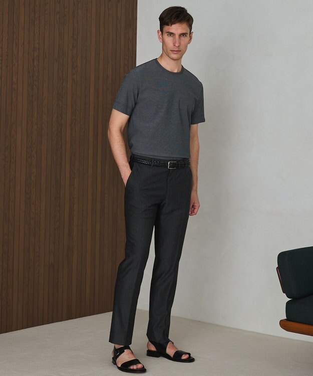 GOTAIRIKU キングサイズ登場【サラサラ/高通気】仕事で着られる 鹿の子 BIZ Tシャツ ライトグレー系