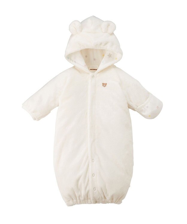 MIKI HOUSE HOT BISCUITS 【ミキハウス】【50-70cm】 マイクロファー ツーウェイオール