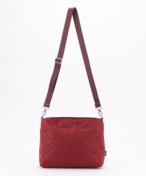 Y'SACCS ドットジャガードポーチ付きトートバッグ ワイン