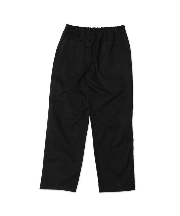WEGO 【ウエストゴム/SMLサイズ展開/ユニセックス着用ITEM】チノイージーストレートパンツ ブラック