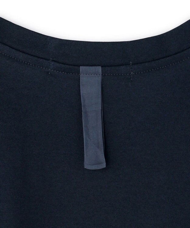 BEIGE， TORENIA / レザーポケットコットンクルーネックTシャツ Navy×Camel