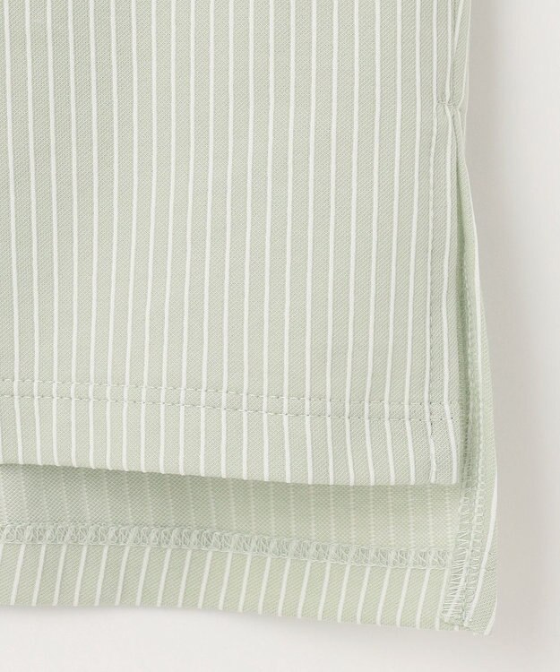 J.PRESS LADIES L ピンストライプジャージー ボリュームスリーブ カットソー ライトグリーン系1