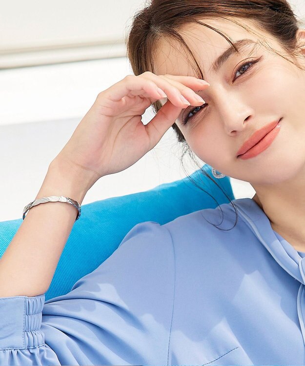 Tiaclasse キルトパターンバングル シルバー