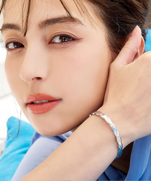 Tiaclasse キルトパターンバングル シルバー